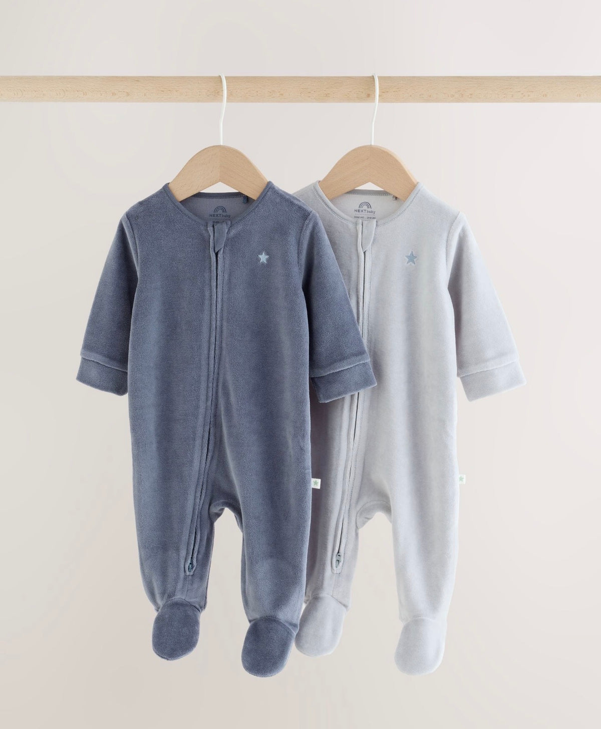 Next 2-Pack Velour Sleepsuit