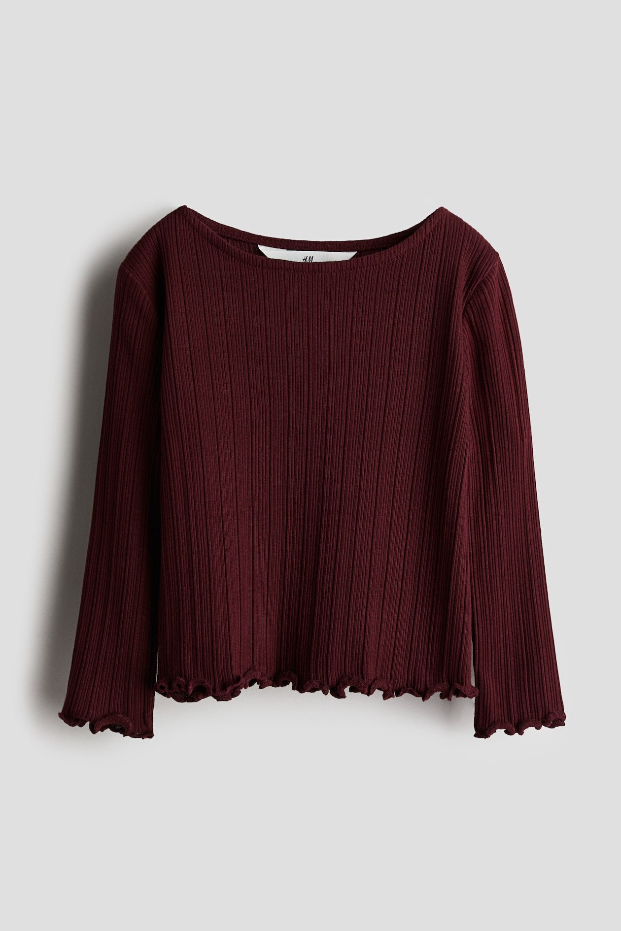 Ribbed top -dark red