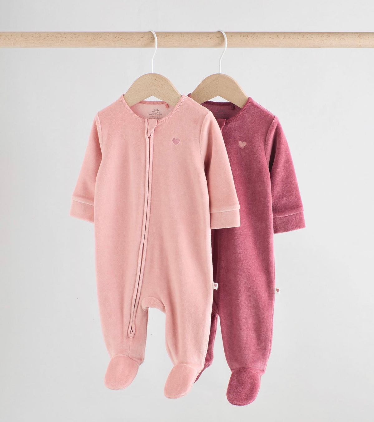 Next 2-Pack Velour Sleepsuit
