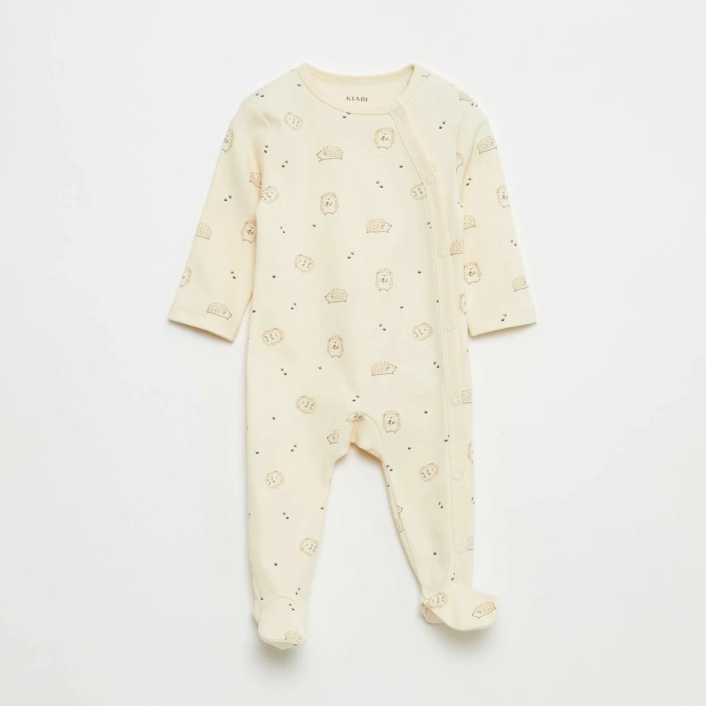 Pack of 2 sleepsuits with press-stud opening and attached feet