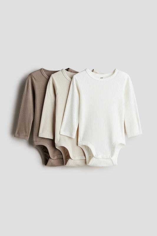 H&M 3-Pack Ribbed Bodysuits