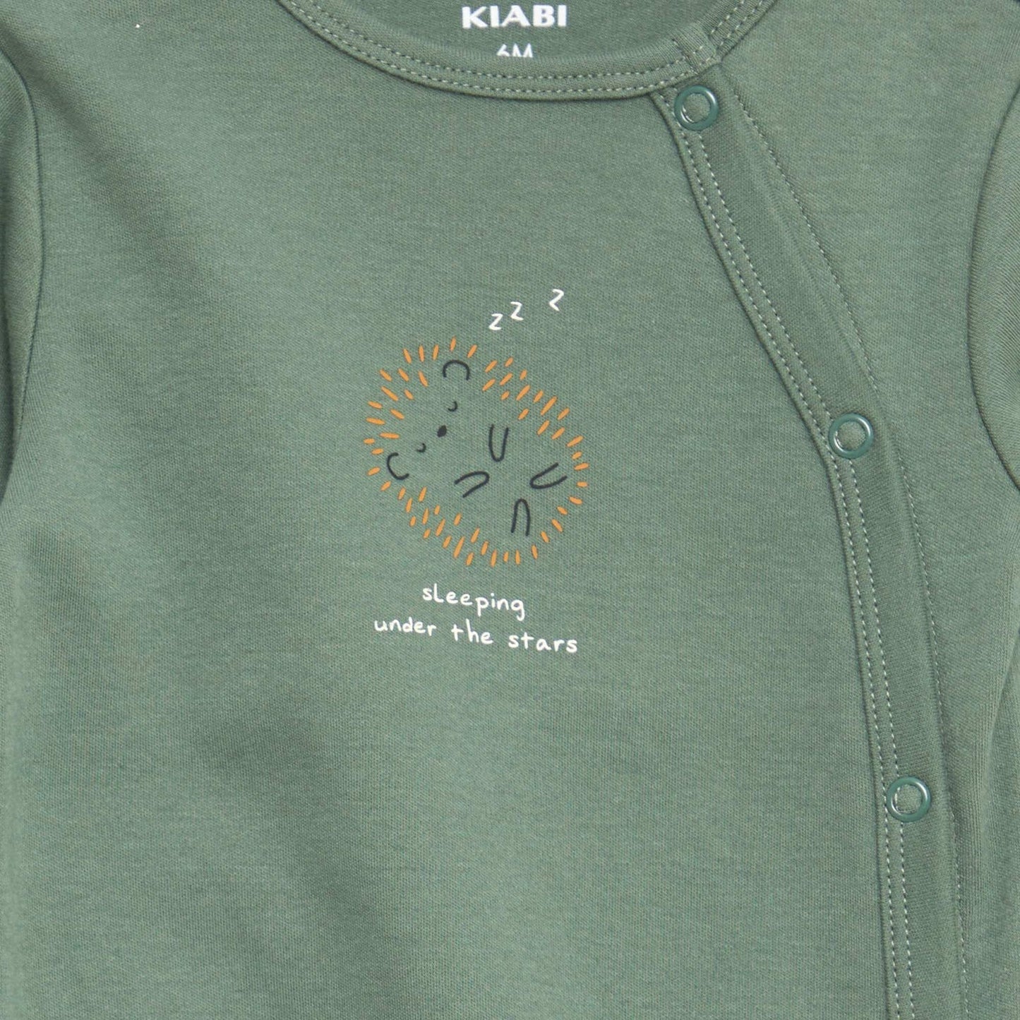 Pack of 2 sleepsuits with press-stud opening and attached feet