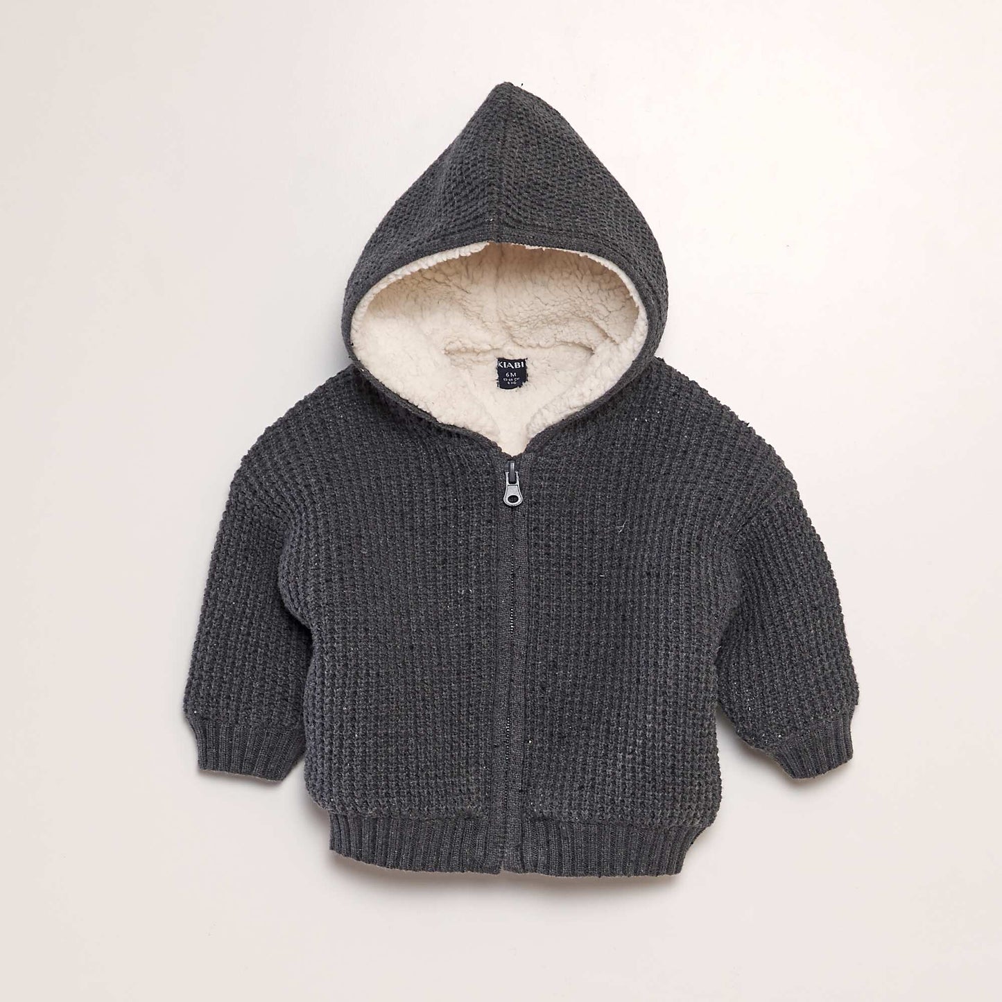 knitted vest with hood