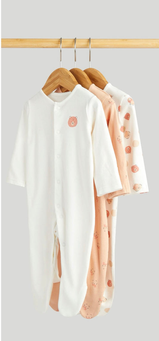 Mothercare 3 Pack Sleepsuits
