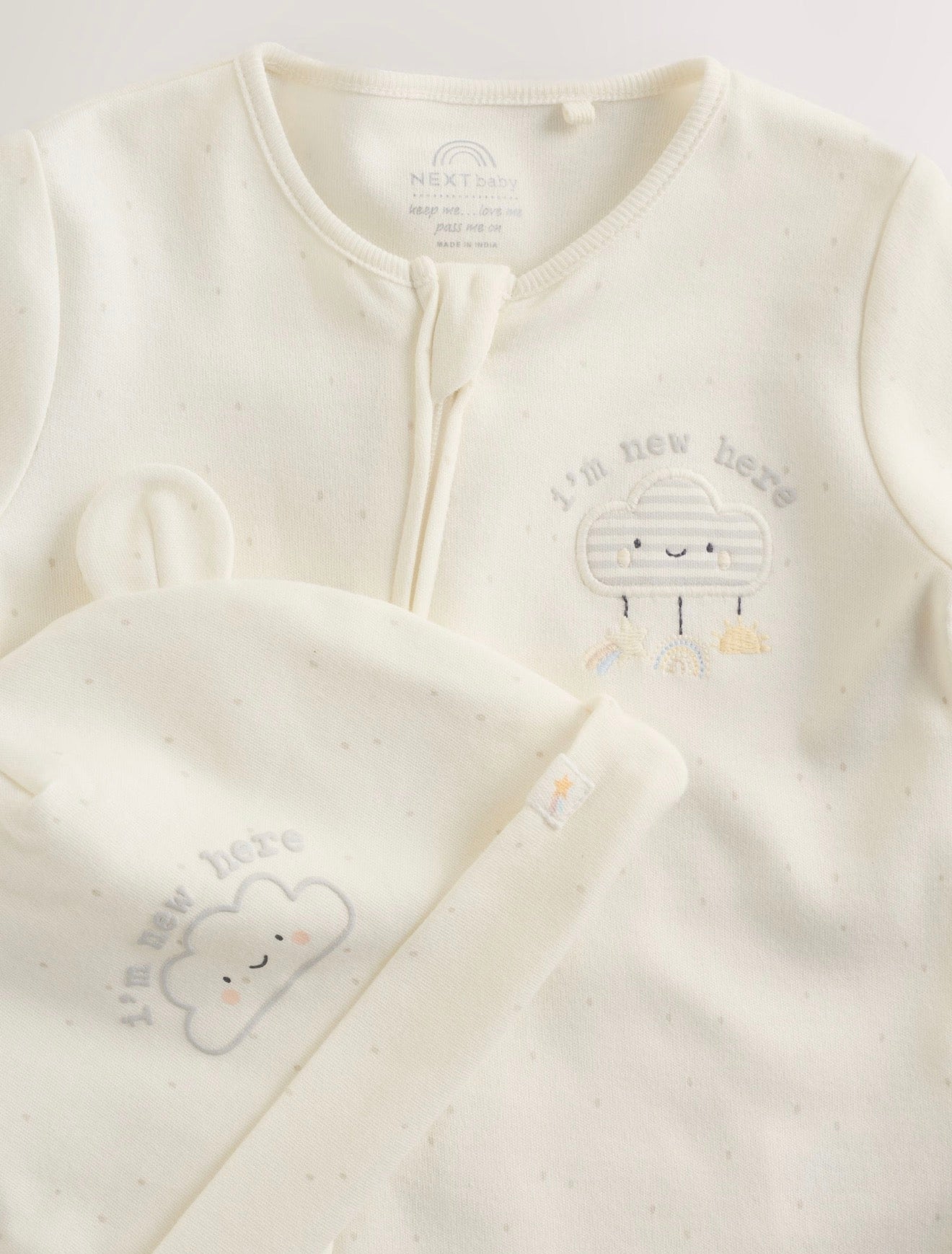 Next Cotton Sleepsuit with Hat