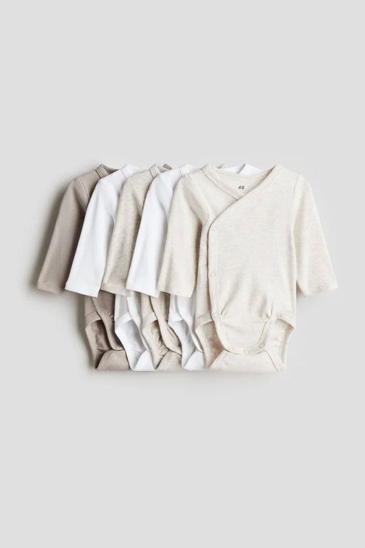 H&M 5-Pack Wrapover Bodysuits