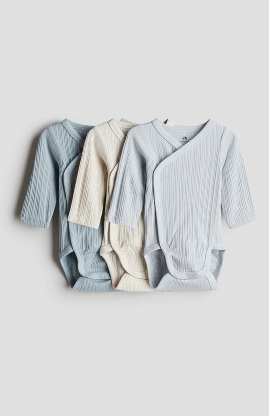 H&M 3-Pack Wrapover Bodysuits