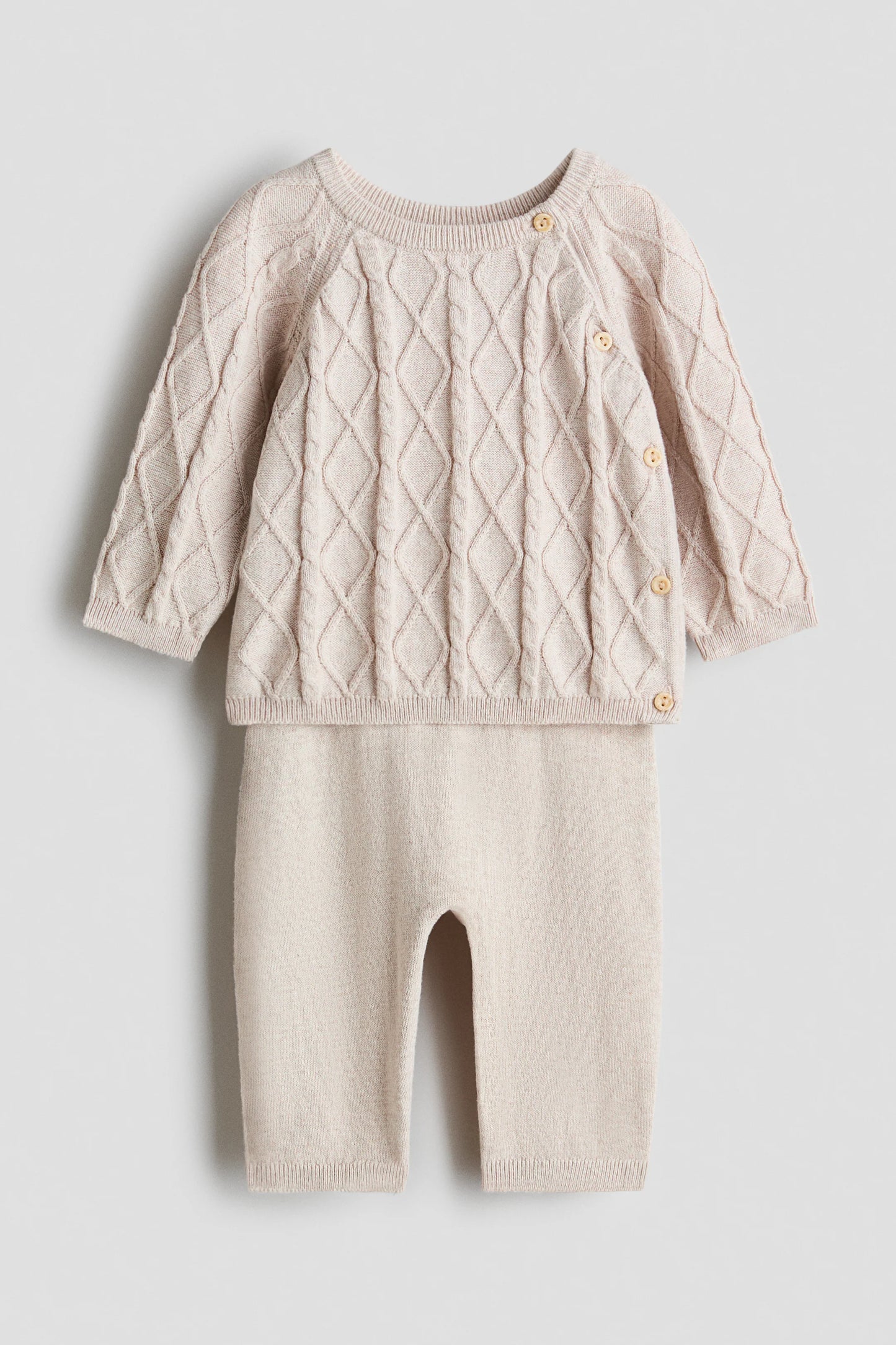 2 pieces cotton knit set