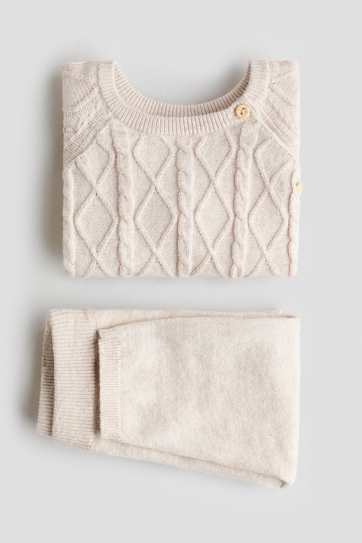 2 pieces cotton knit set
