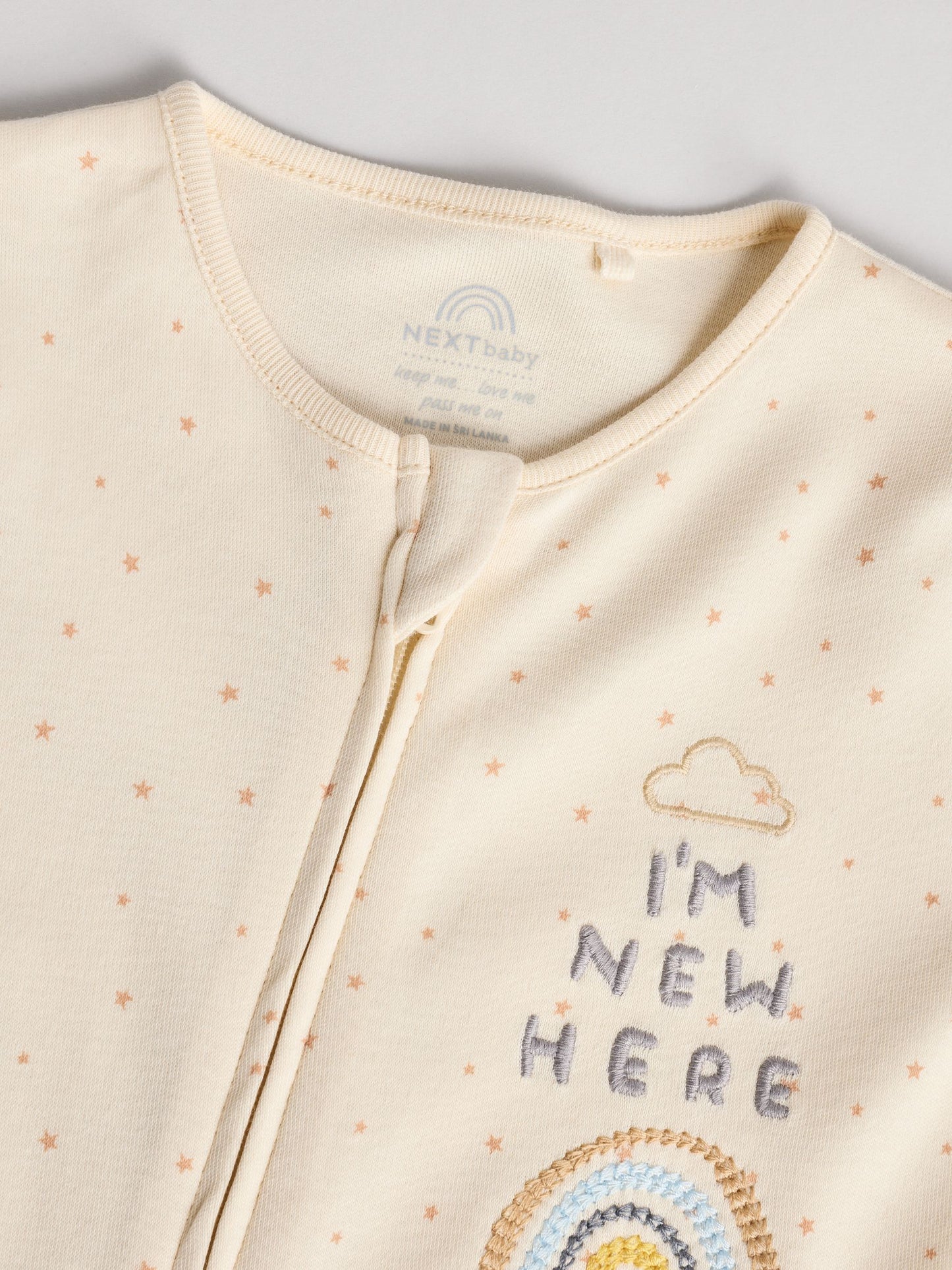 Cotton sleepsuit and hat set