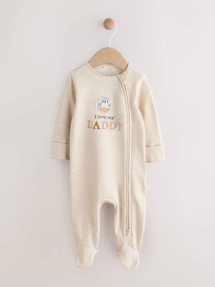 Next Neutral sleepsuit two way zip