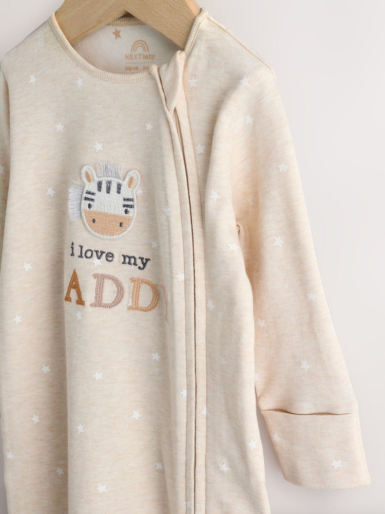 Next Neutral sleepsuit two way zip