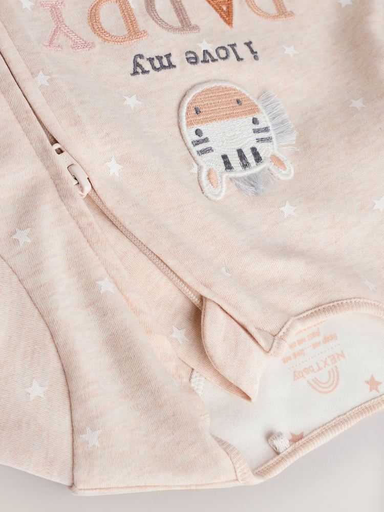 Next Neutral sleepsuit two way zip