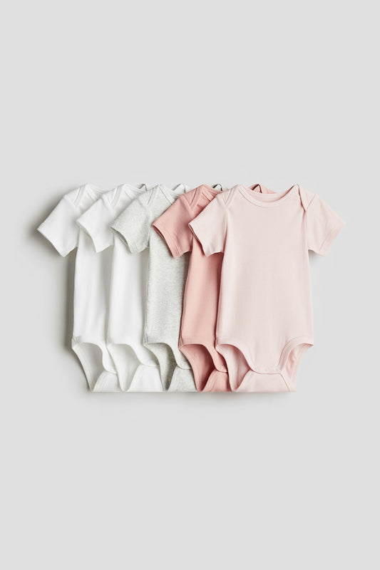 H&M 5-PACK COTTON BODYSUITS