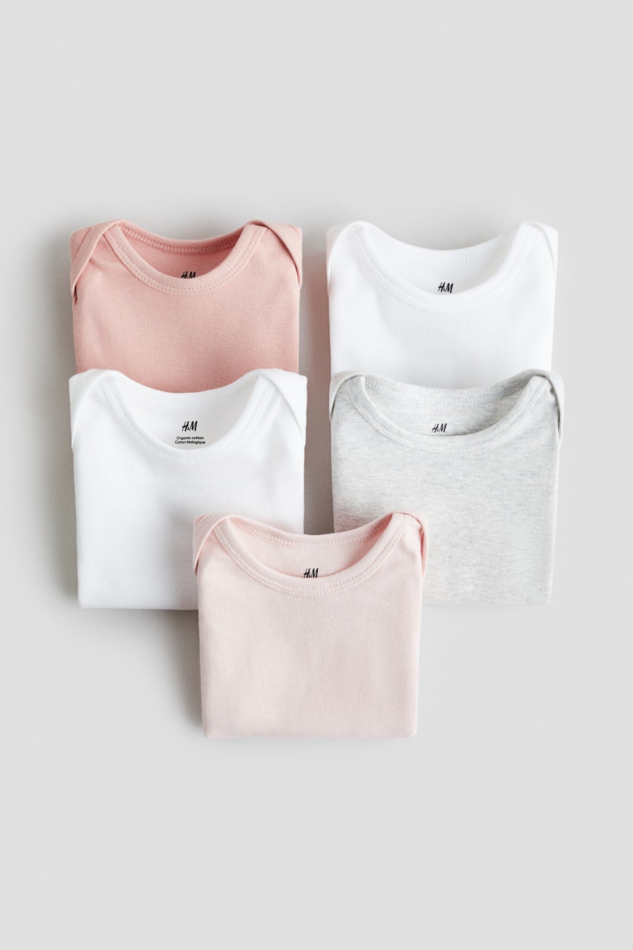 H&M 5-PACK COTTON BODYSUITS
