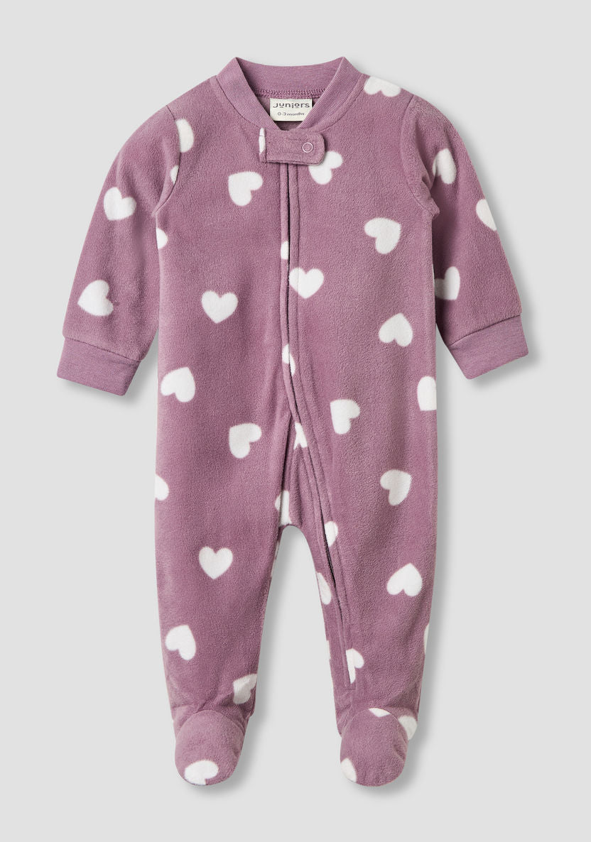 Printed fleece Sleepsuit