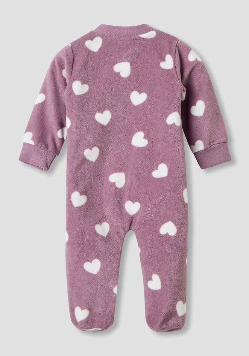 Printed fleece Sleepsuit