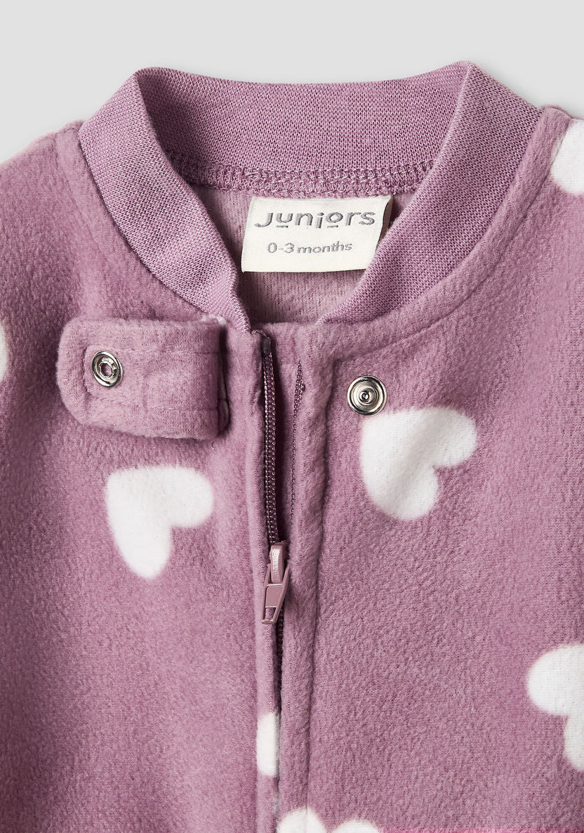 Printed fleece Sleepsuit