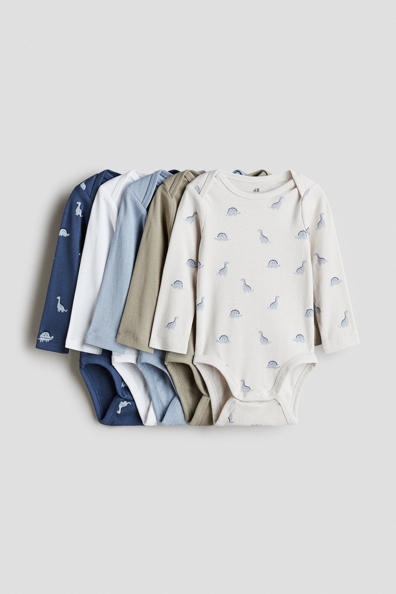 H&M 5 PACK LONG-SLEEVED BODYSUITS