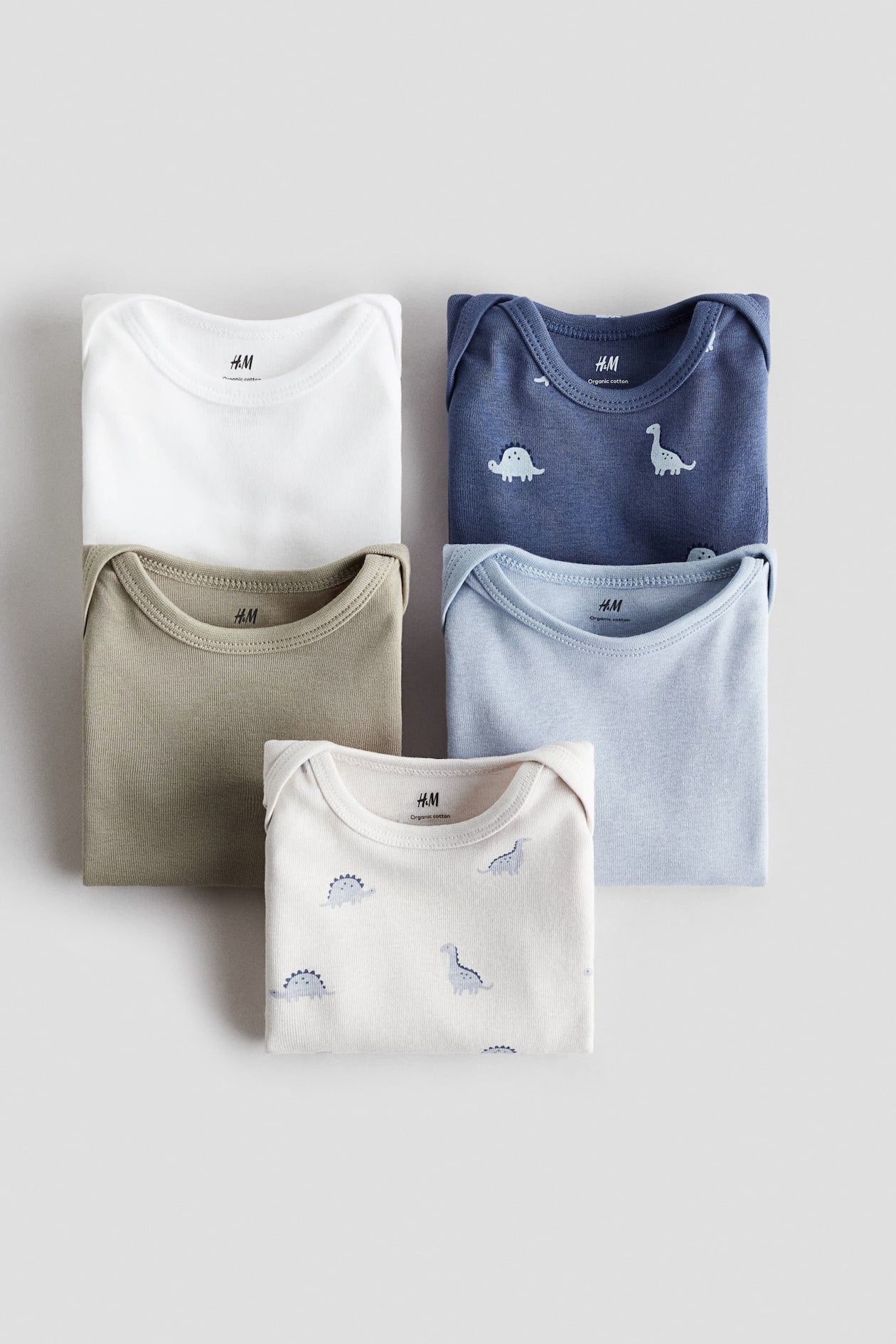 H&M 5 PACK LONG-SLEEVED BODYSUITS