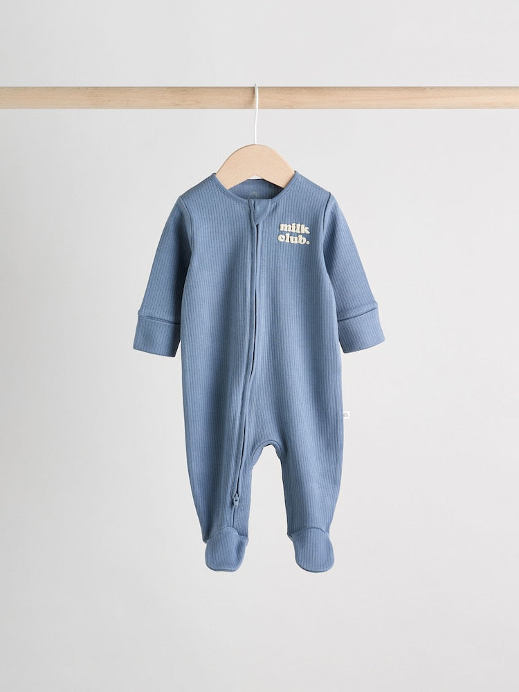 Next Milk club printed Sleepsuit
