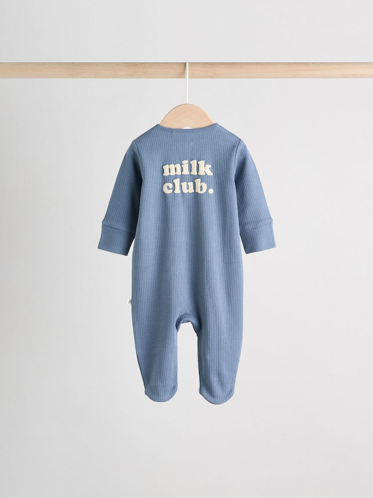 Next Milk club printed Sleepsuit