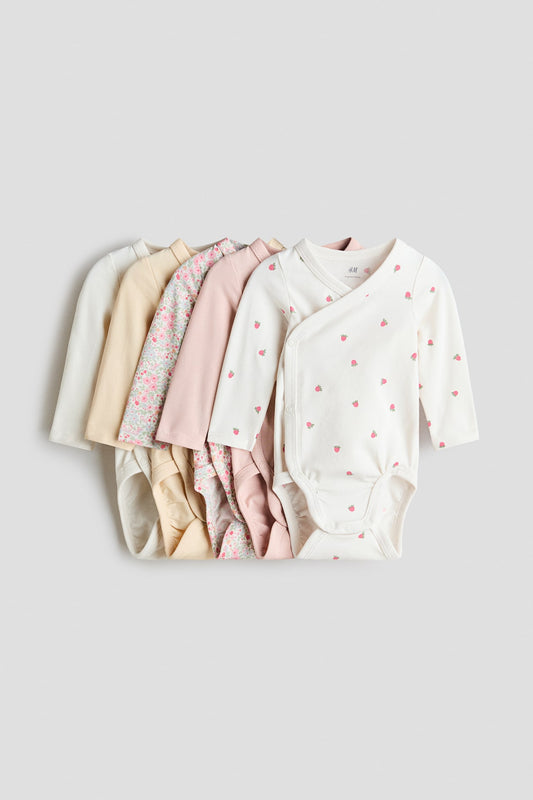 H&M 5-Pack Wrappover Bodysuits