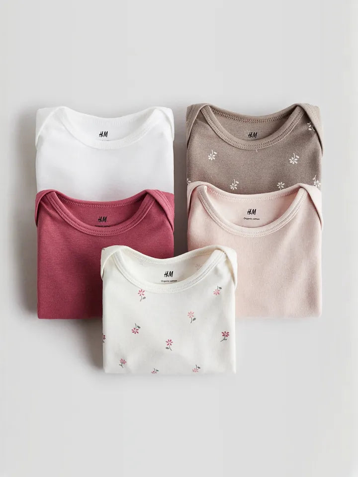 H&M 5-PACK LONG-SLEEVED BODYSUITS