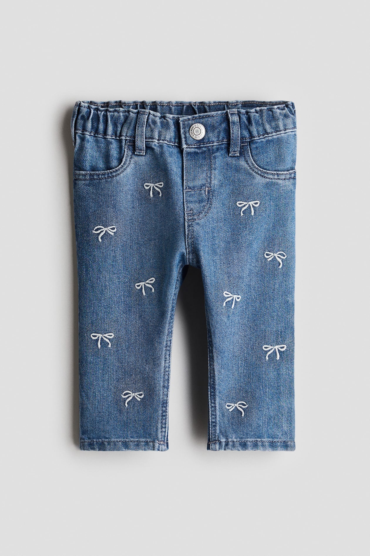 H&M EMBROIDERY-DETAIL JEANS