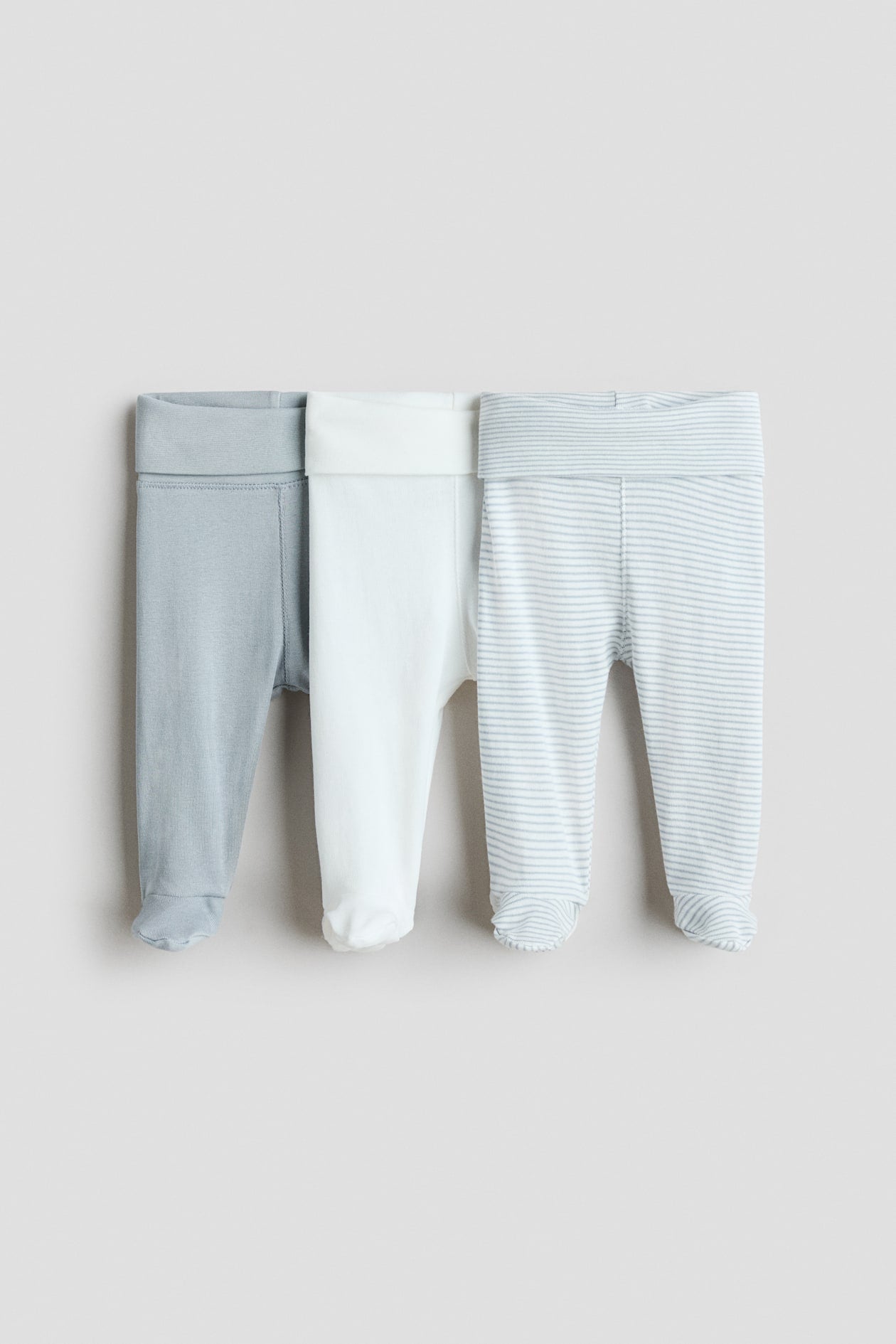 H&M 3-PACK FOLDOVER-WAIST LEGGINGS