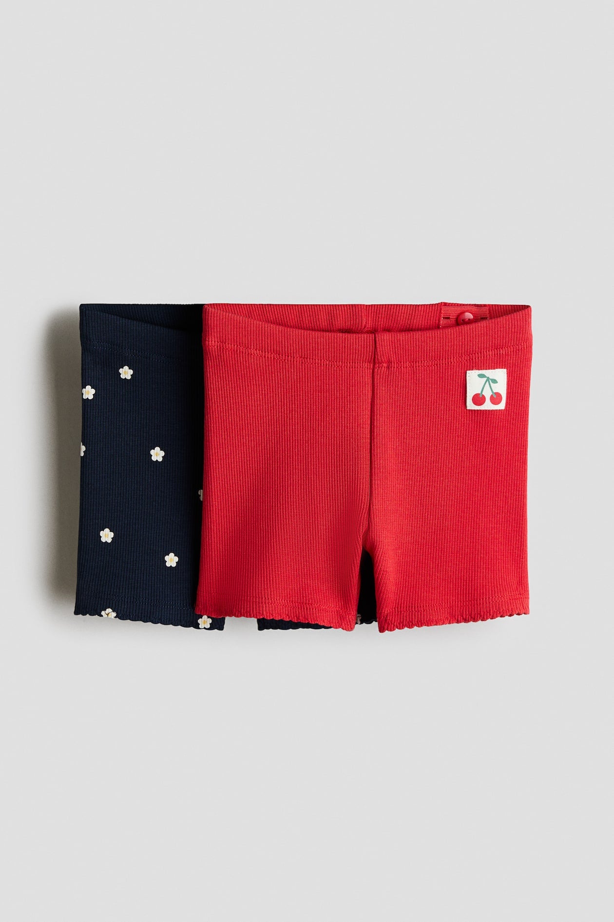 H&M 2-PACK RIBBED BIKE SHORTS