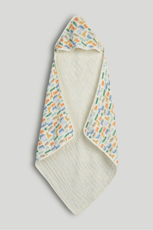 Mothercare Muslin cuddle ‘n’ dry hooded towel