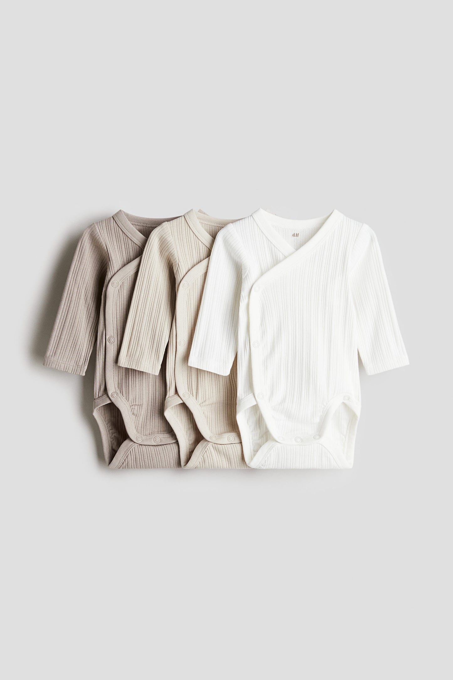 H&M 3 Pack Wrapover Bodysuits