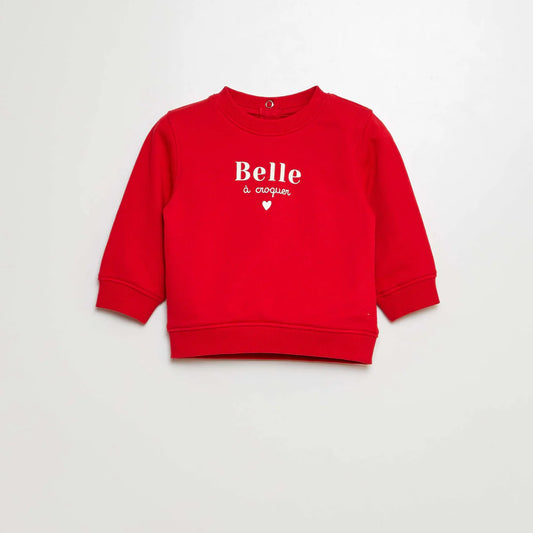red sweatshirt
