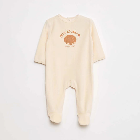 Fleece sleepsuit with feet