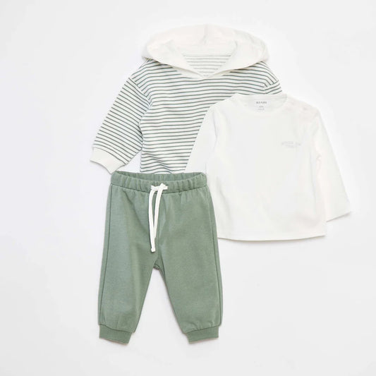 Sweatshirt T-shirt and joggers set - 3-piece set