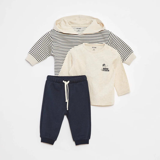 Sweatshirt T-shirt and joggers set - 3-piece set