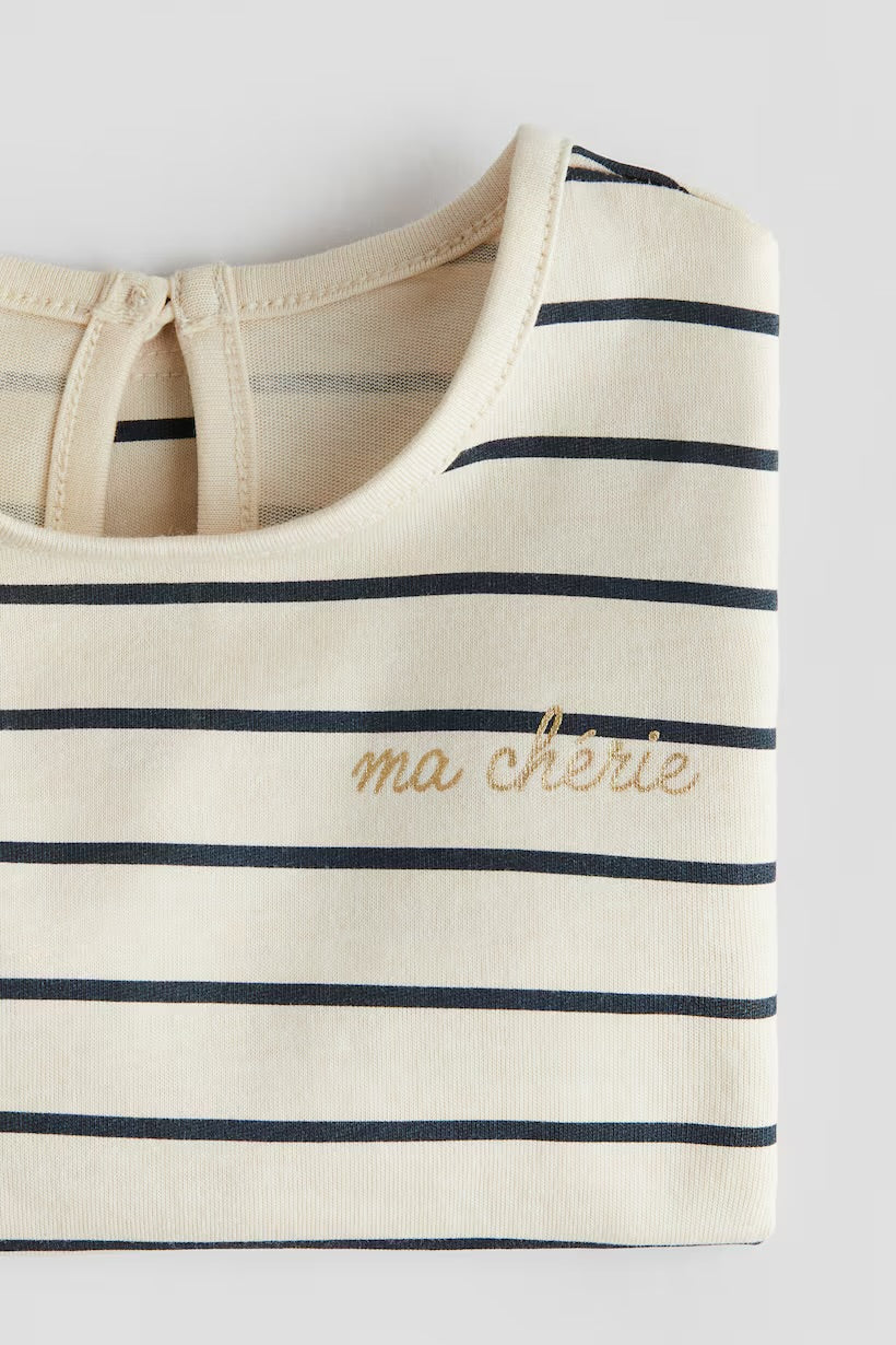 PRINTED COTTON JERSEY TOP