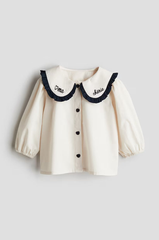 Collared cotton blouse