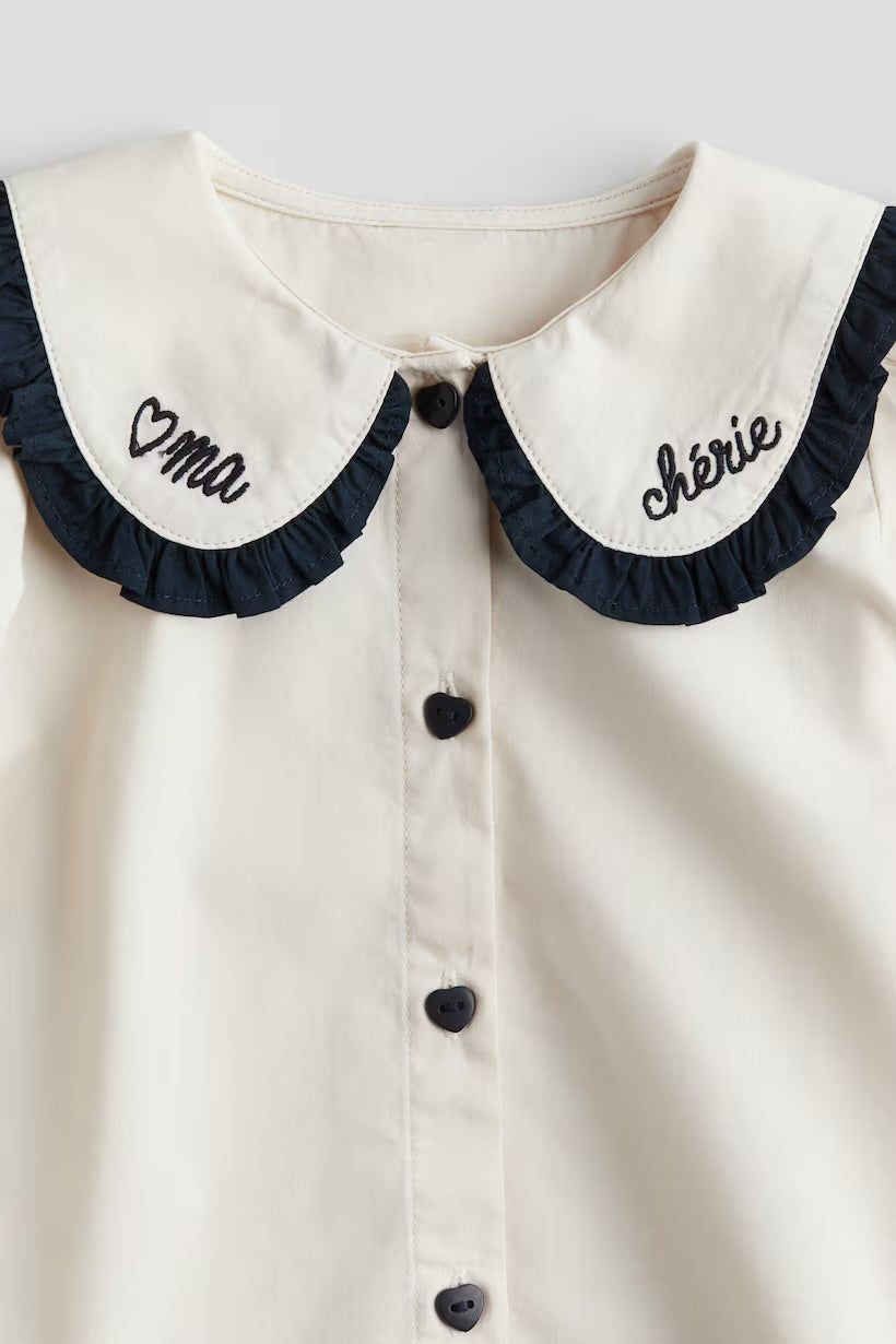Collared cotton blouse