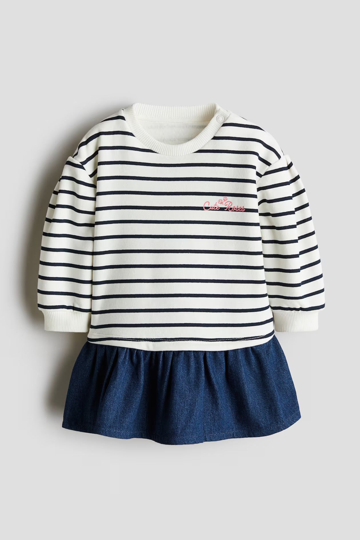 Denim sweatshirt cotton dress