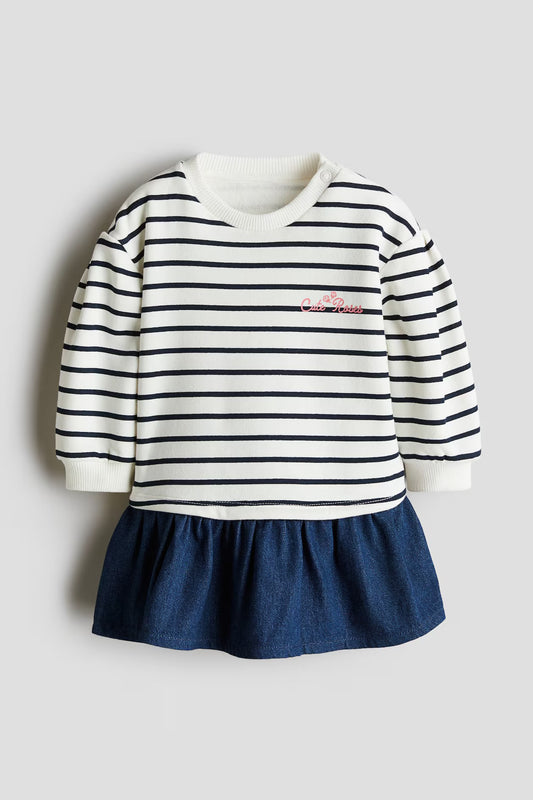 Denim sweatshirt cotton dress