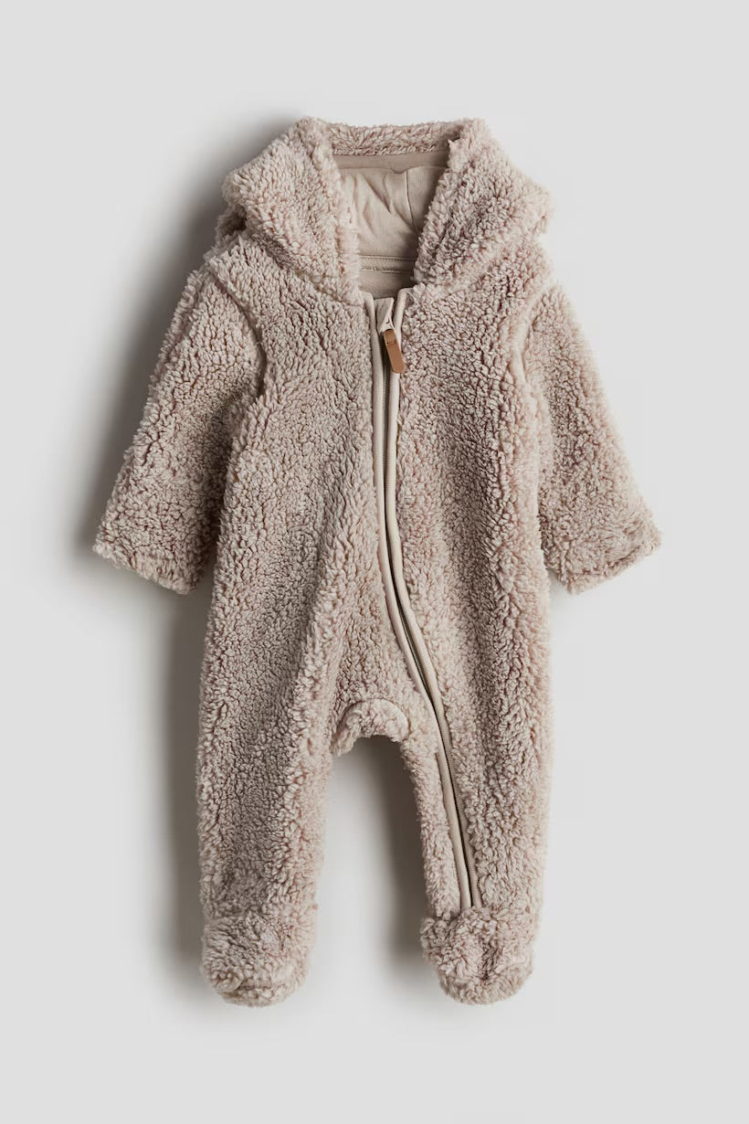 Pile pram suit