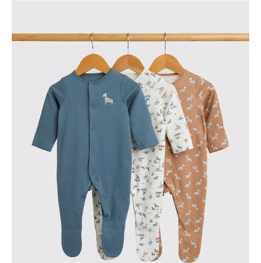 3 pieces sleepsuit-Zebra