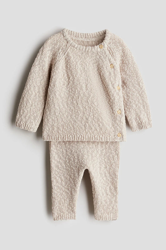 2 pieces boucle knit set
