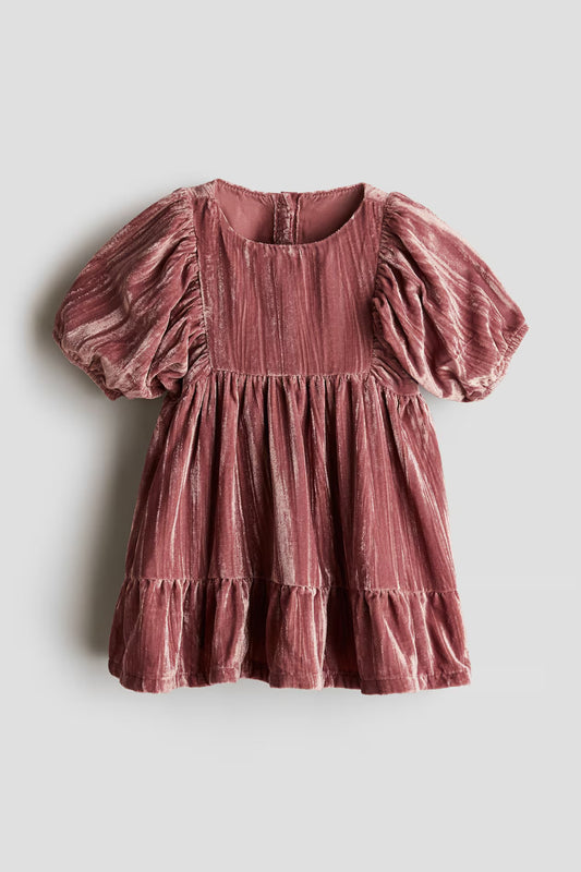 Crushed velvet dress