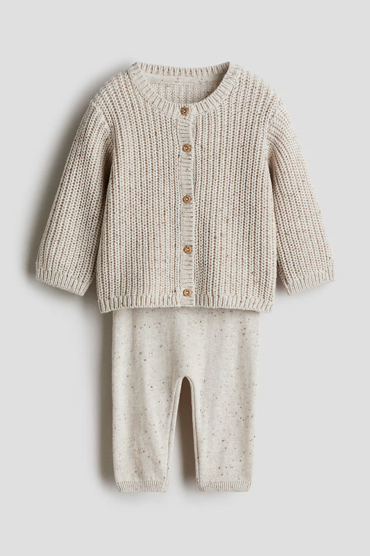 2 pieces cotton knit set