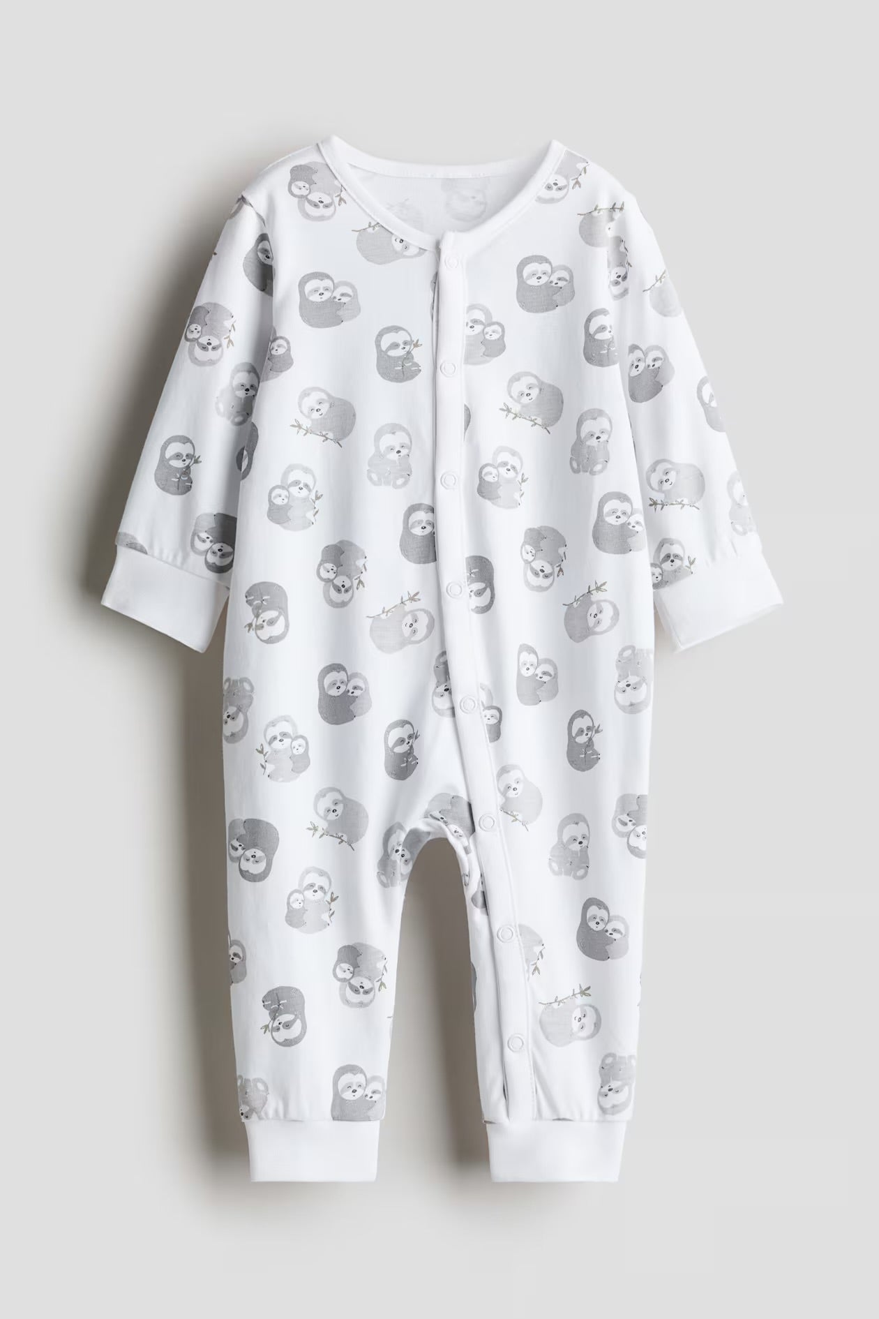 Printed jersey sleepsuit
