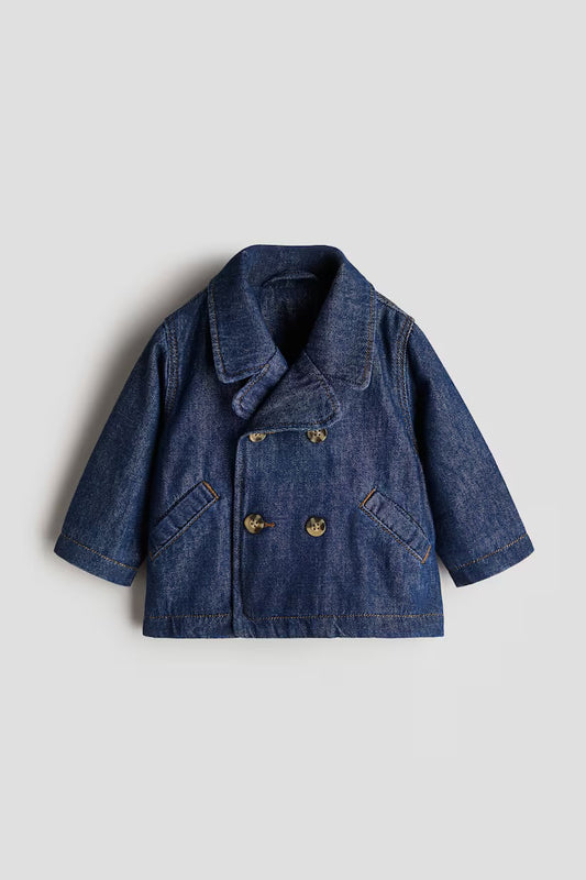Denim trench coat