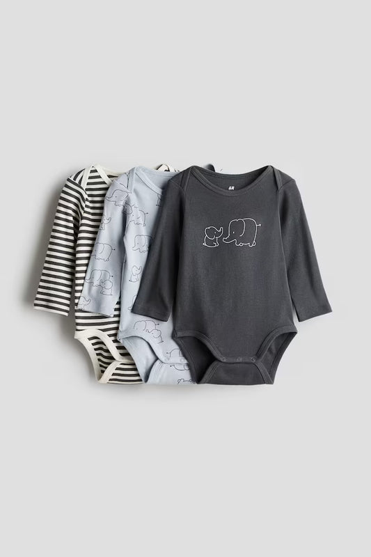 3 pack long sleeve bodysuits
